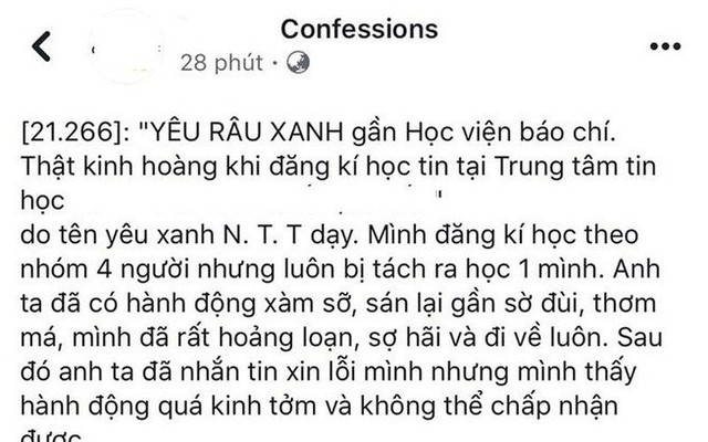 Chủ Trung tâm tin học bị tố quấy rối nữ sinh báo chí không muốn thanh minh, nhờ công an giải quyết