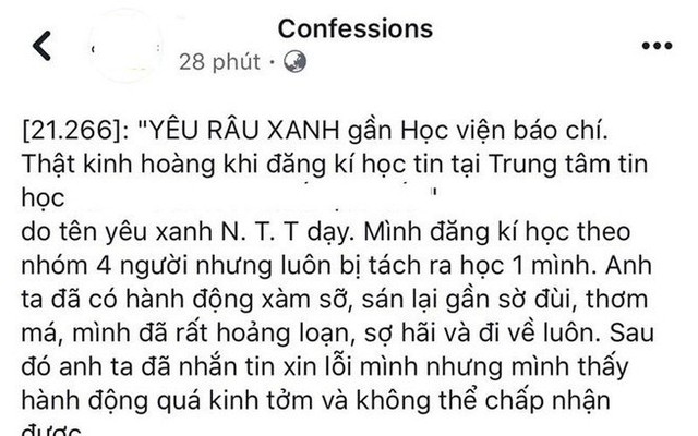 Nữ sinh báo chí tố bị chủ Trung tâm tin học sàm sỡ lên tiếng: "Lúc đó, em rất sợ, không kịp phản ứng"