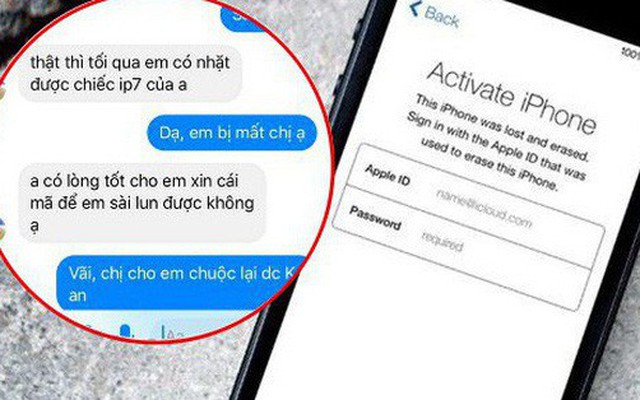 Bức xúc chuyện cô gái nhặt được iPhone không trả còn hồn nhiên nhắn tin xin mật khẩu iCloud để đỡ mất tiền mở khoá