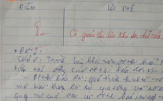 Làm bài kiểm tra chữ xấu hơn gà bới, cô giáo phê một câu cực đắt khiến học sinh phải tự thấy xấu hổ