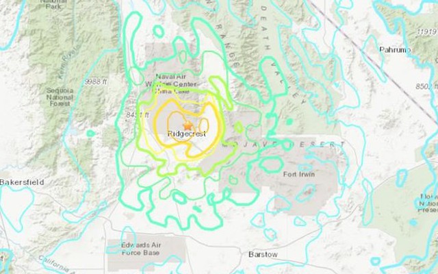Động đất 6,6 độ gần bãi thử nghiệm vũ khí China Lake của Hải quân Mỹ