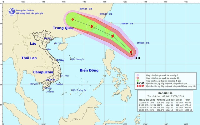 Tin mới nhất về cơn bão Bailu gần Biển Đông