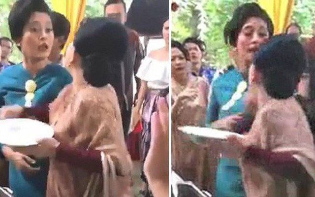 Ăn mặc sang trọng đi ăn cưới, 2 người phụ nữ cãi nhau ỏm tỏi chỉ vì tị nạnh ai gắp nhiều miếng hơn