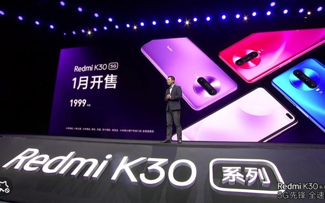 Redmi K30 5G chính thức ra mắt: Chip Snapdragon 765, màn hình 6,67 inch 120Hz, 4 camera sau, cảm biến chính 64MP, giá bán từ 280 USD