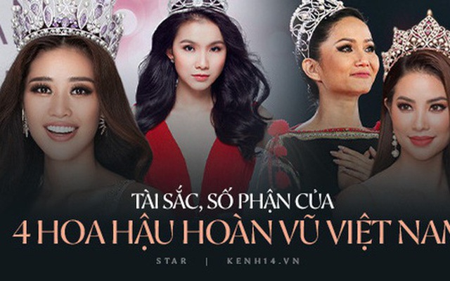 So kè 4 Hoa hậu Hoàn vũ Việt Nam sau 10 năm: Nhan sắc không vừa, Thùy Lâm - Khánh Vân trùng hợp, H’Hen Niê đặc biệt nhất