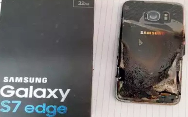 Galaxy S7 Edge tự bốc cháy, Samsung đổ lỗi cho người dùng