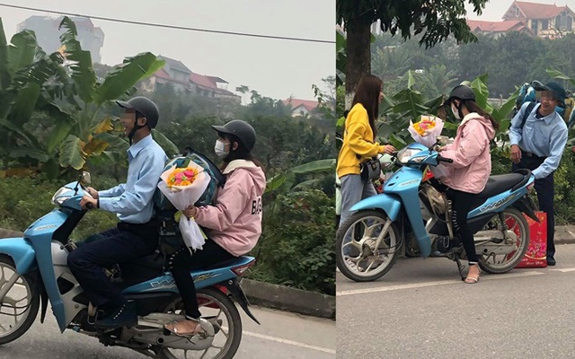 Ra quân được người yêu đến tận nơi đón, chàng trai bất ngờ với món quà đặc biệt của cô gái