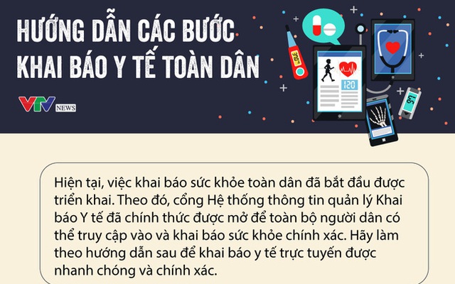 Hướng dẫn các bước khai báo y tế toàn dân