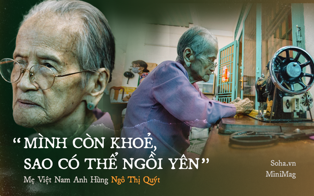 Mẹ Việt Nam Anh hùng 97 tuổi may khẩu trang tặng người nghèo phòng dịch Covid-19