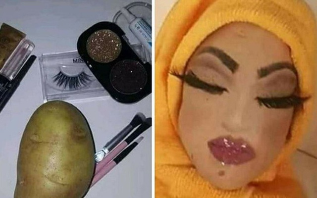 "Vịt hóa thiên nga" đã là gì, đỉnh cao công nghệ make-up là biến củ khoai tây cũng trở thành gương mặt mỹ nhân vạn người mê