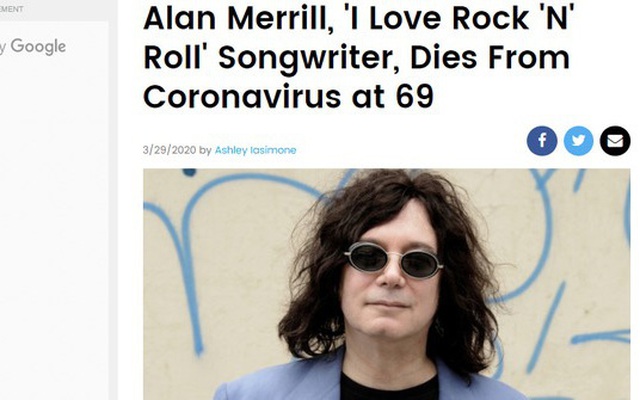 Huyền thoại nhạc rock được ghi nhận đã qua đời do nhiễm Covid-19