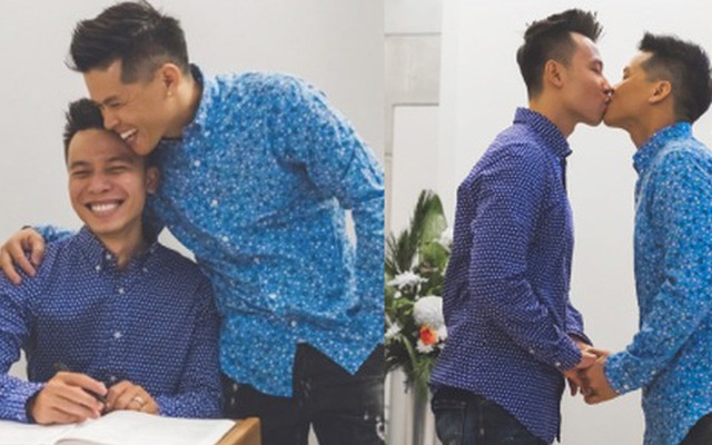Cặp đồng tính John Huy Trần - Nhiệm Huỳnh gây sốt với loạt ảnh kỷ niệm 2 năm cưới ngọt lịm: "Chúng tôi vẫn bền chặt lắm"