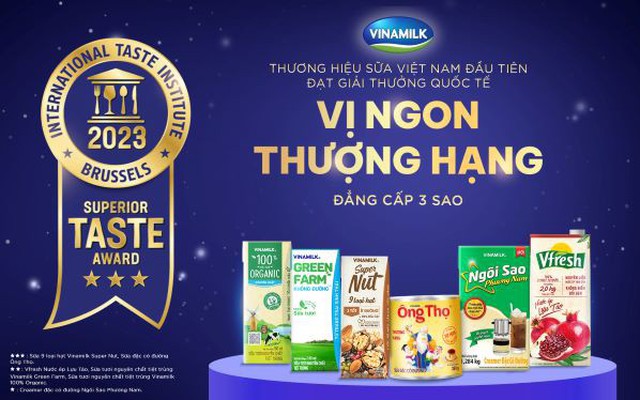 Vinamilk "thắng lớn" tại Superior Taste Award với loạt sản phẩm được gắn sao "vị ngon"