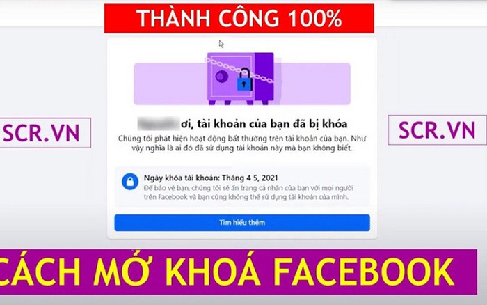 Mở Khoá Tài Khoản Facebook Bị Khóa 30 Ngày